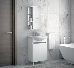 Corozo Мебель для ванной Джуно 50 М белая – фотография-2